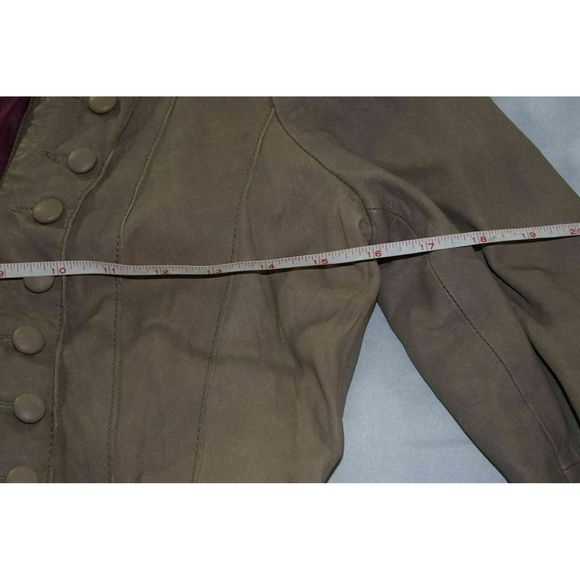 Anthro Burning Torch Leather Jacket sz M Blazer - Picture 10 of 12